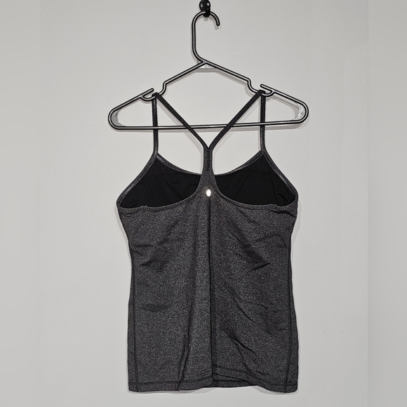 Lululemon Power Pose Tank Heathered Black Size 10 - Picture 5 of 7